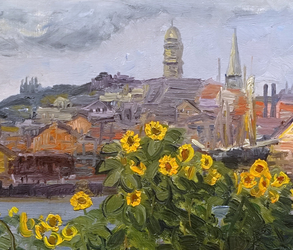 Sunflowers, Rocky Neck, John Sloan Fine Art Print