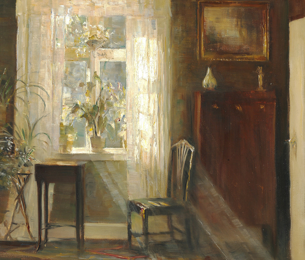 Carl Holsøe Fine Art Print, Sunshine in the living room