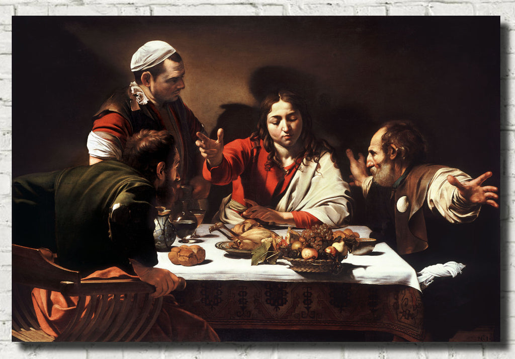 Caravaggio Baroque Fine Art Print, Supper at Emmaus