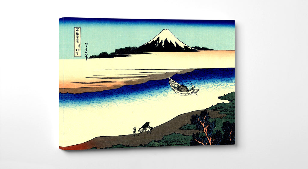 36 Views of Mount Fuji, Tama River in Musashi Province, Katsushika Hokusai, Japanese Print