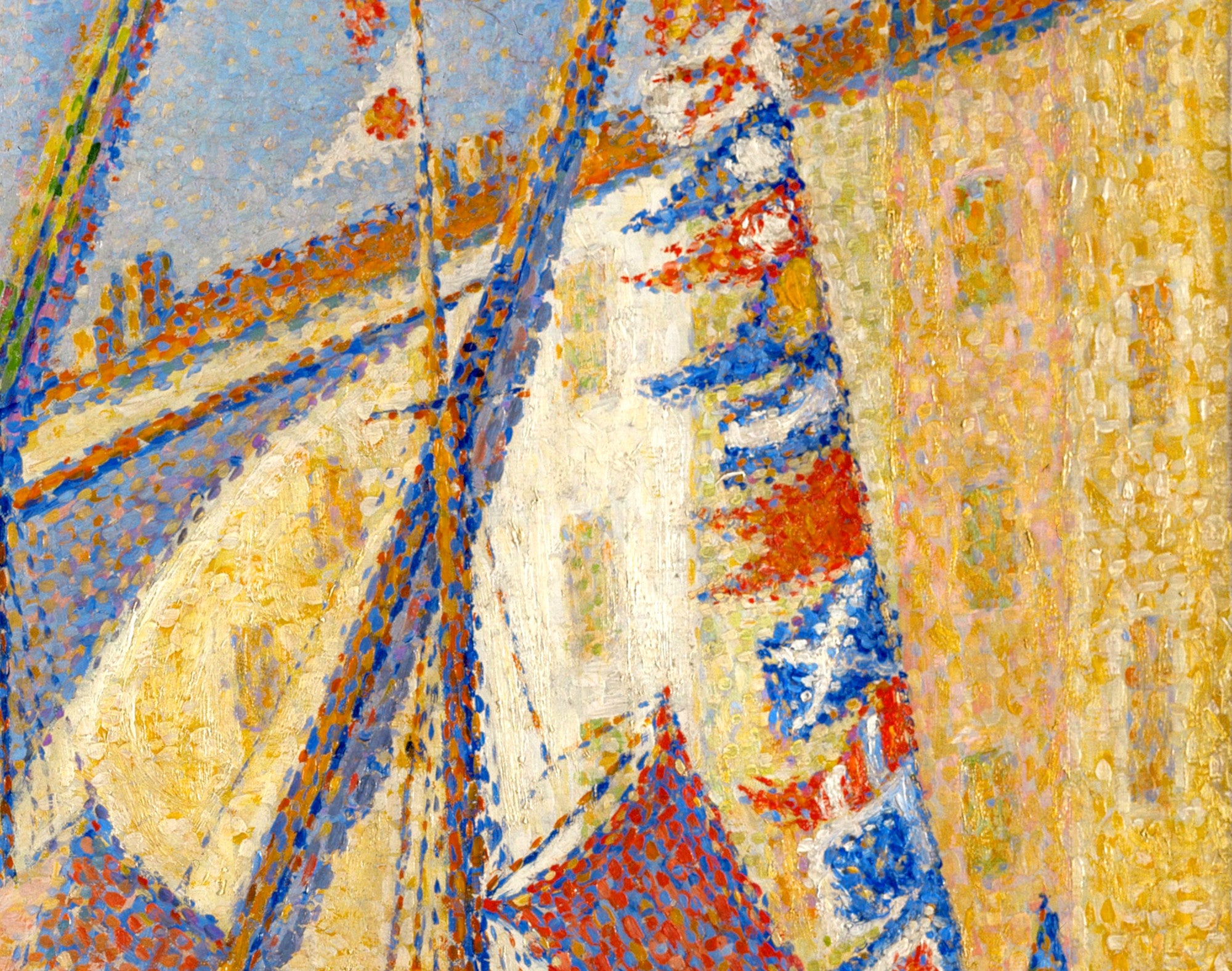 Paul Signac Fine Art Print, Tartans with Flags