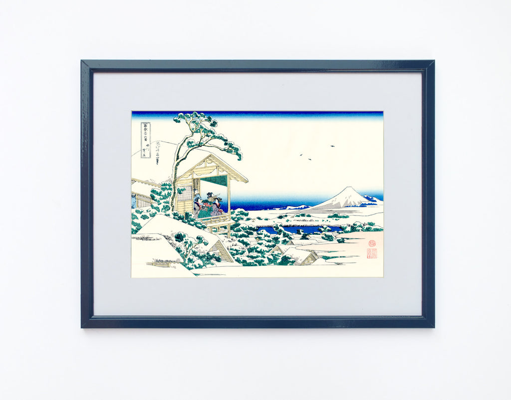 36 Views of Mount Fuji, Tea house at Koishikawa, Katsushika Hokusai, Japanese Print