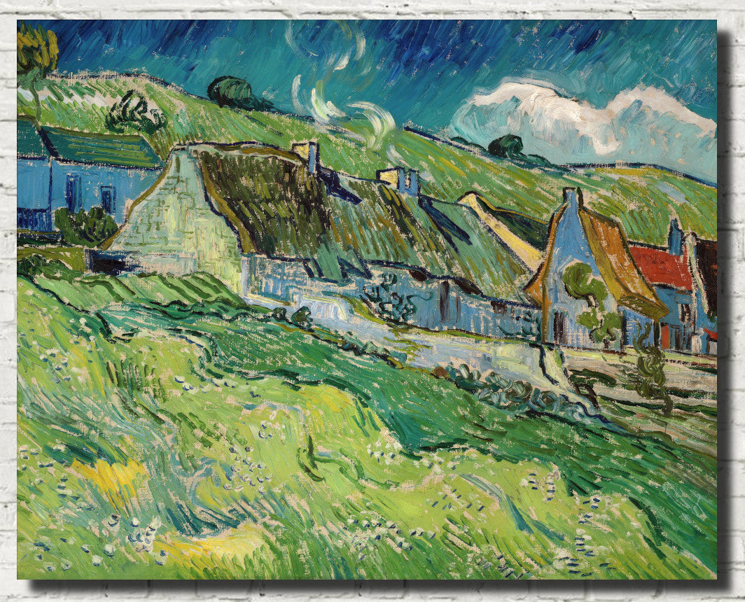 Thatched Cottages, Vincent Van Gogh Fine Art Print