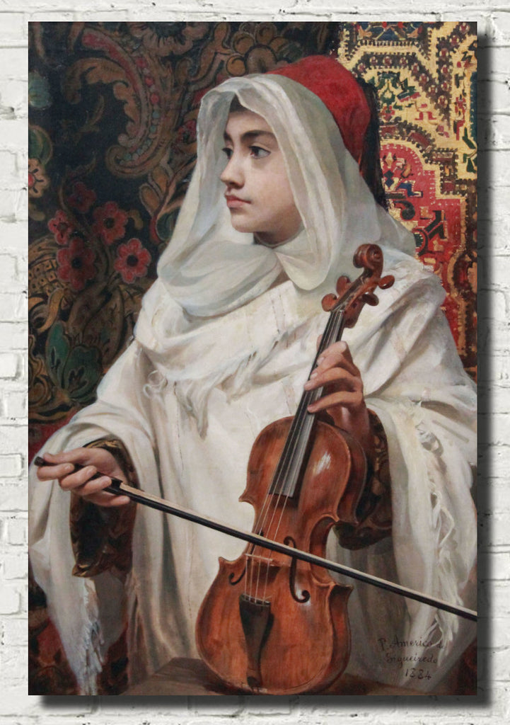 Pedro Américo Fine Art Print, The Arab rebec player