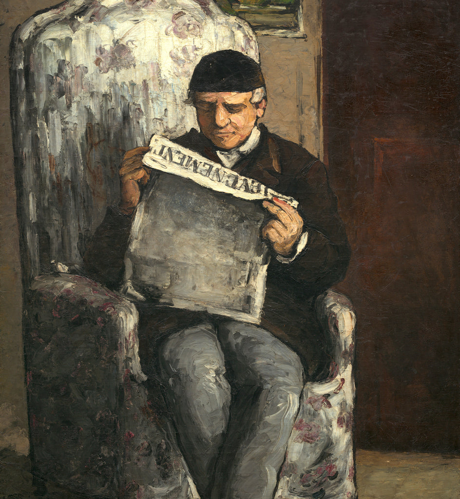 Paul Cézanne Post-Impressionist Fine Art Print, The Artist's Father, Reading L'Événement
