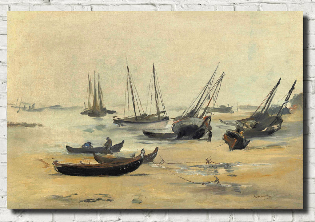 Édouard Manet, Impressionist French Fine Art Print : The Beach at Low Tide