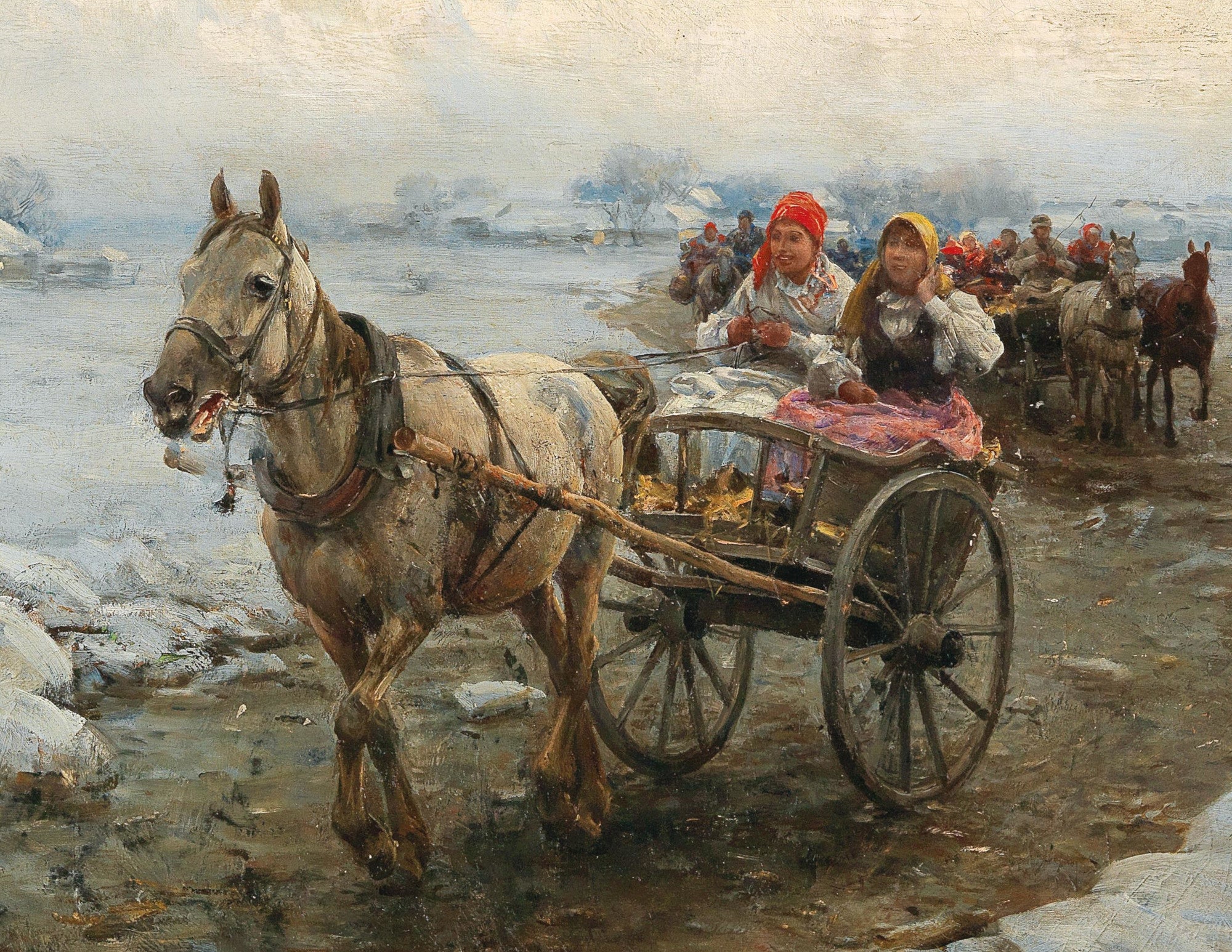 Alfred Kowalski Fine Art Print, The Coach Journey