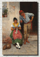 Eugene de Blaas Fine Art Print, The Courtship