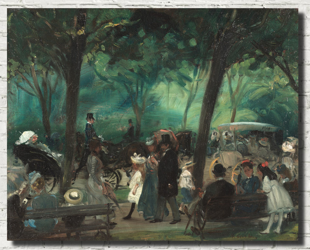 The Drive, Central Park, William Glackens Fine Art Print