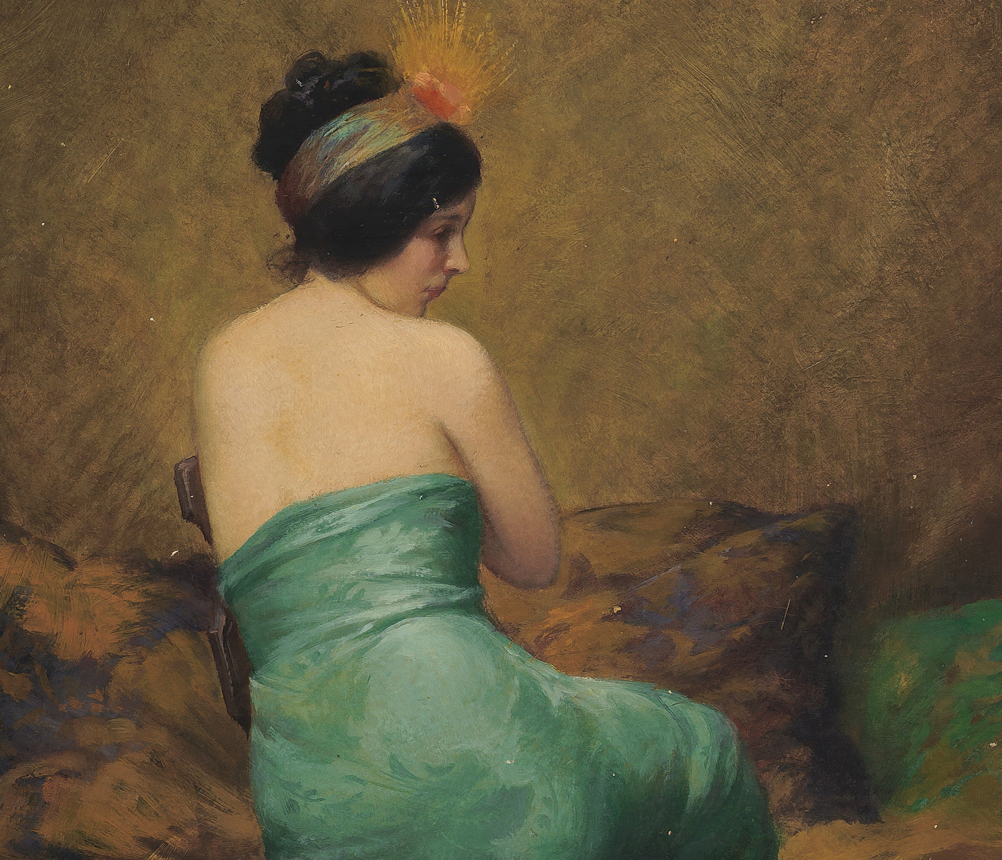 The Feathered Headband, Albert Joseph Penot Fine Art Print