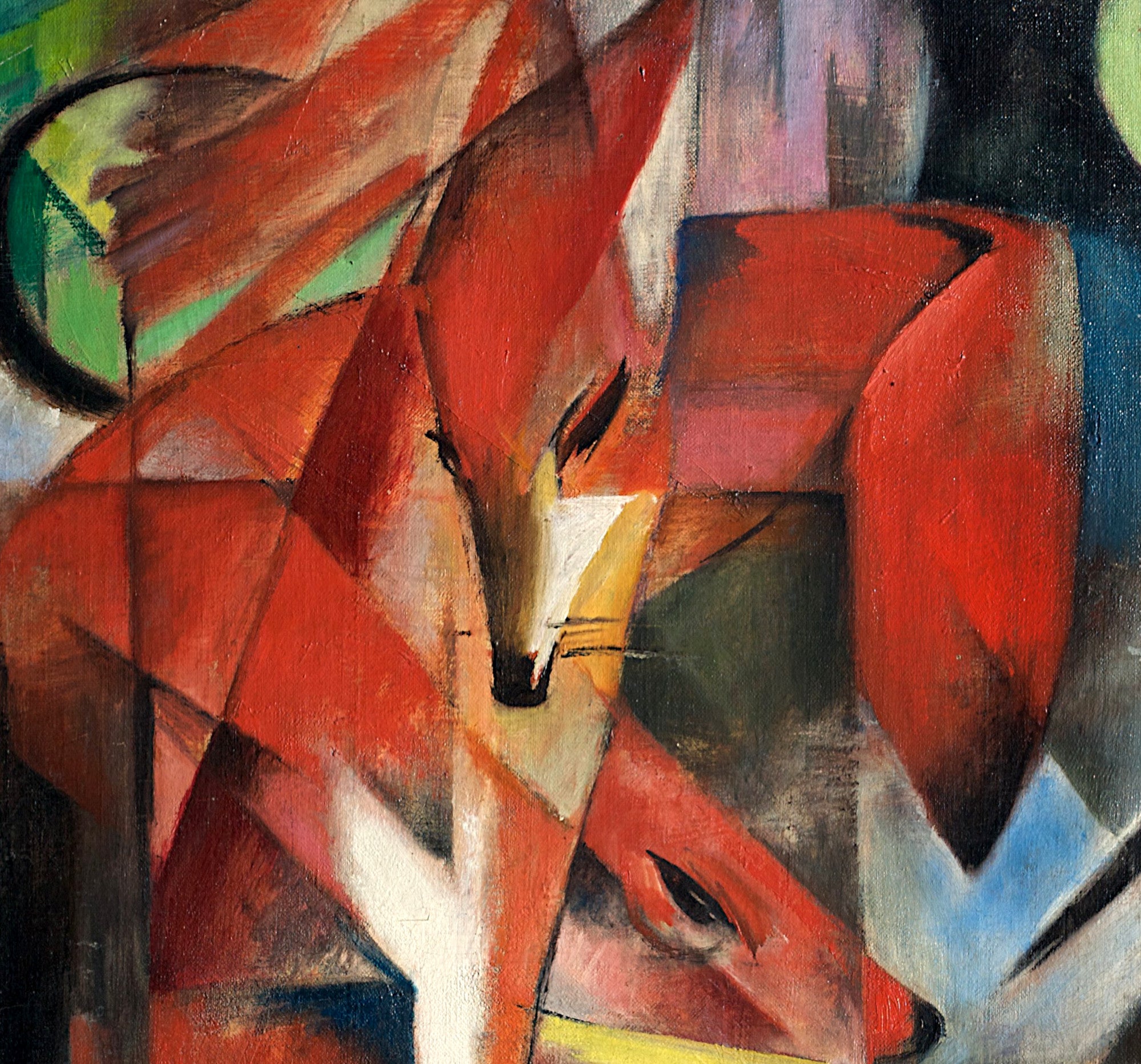 Franz Marc Abstract Fine Art Print, The Foxes