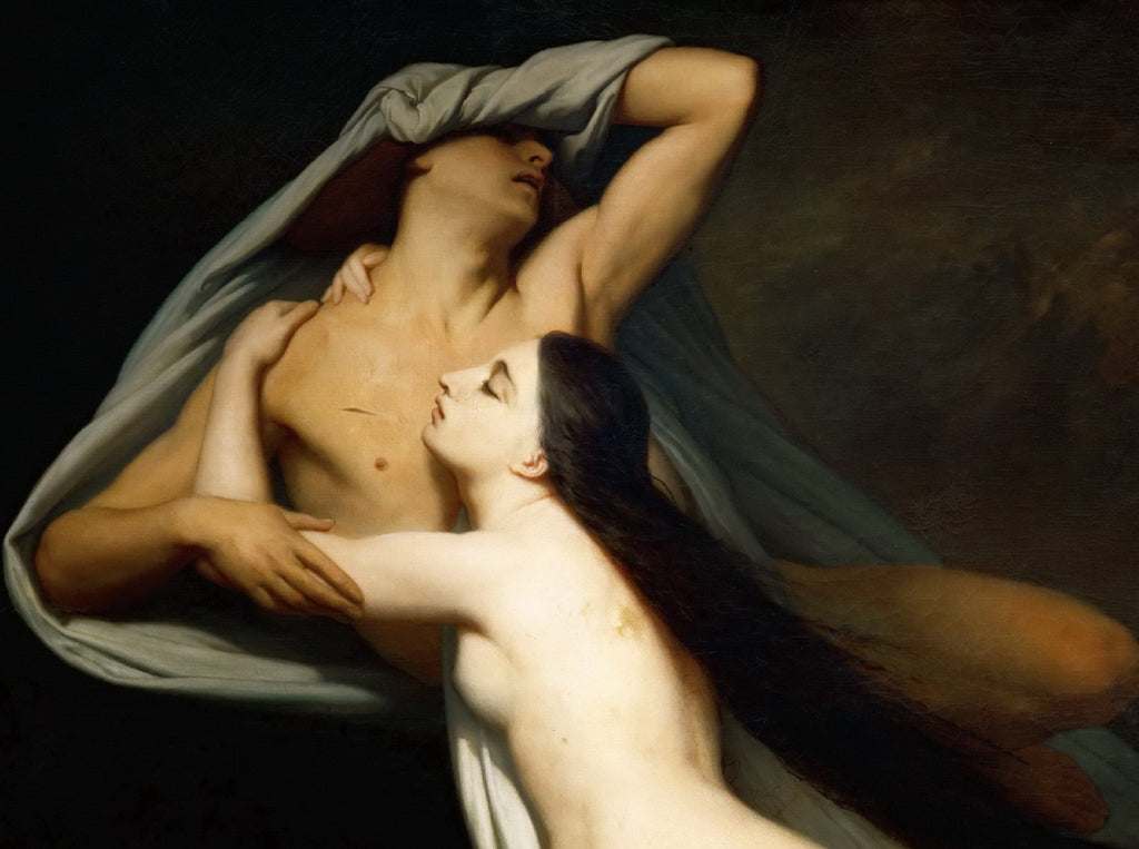 Ary Scheffer Fine Art Print, The Ghosts of Paolo and Francesca Appear to Dante and Virgil