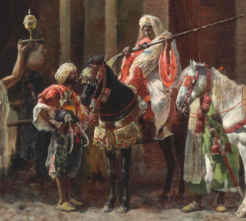 Edwin Lord Weeks Fine Art Print, The Gun Buyer (Outside a Moroccan Bazaar Gate)