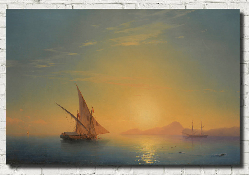 The Island of Ischia at Sunset, Ivan Aivazovsky Fine Art Print