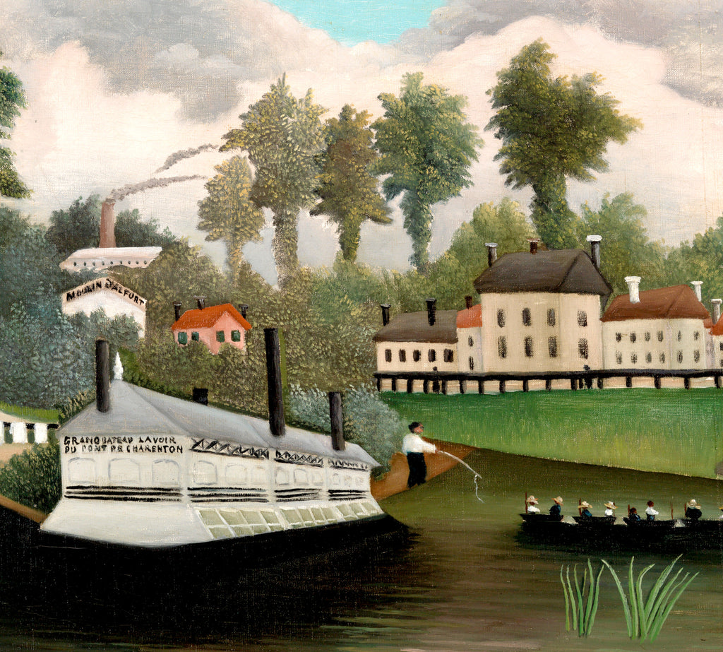 Henri Rousseau, Post- Impressionist Fine Art Print, The Laundry Boat of Pont de Charenton