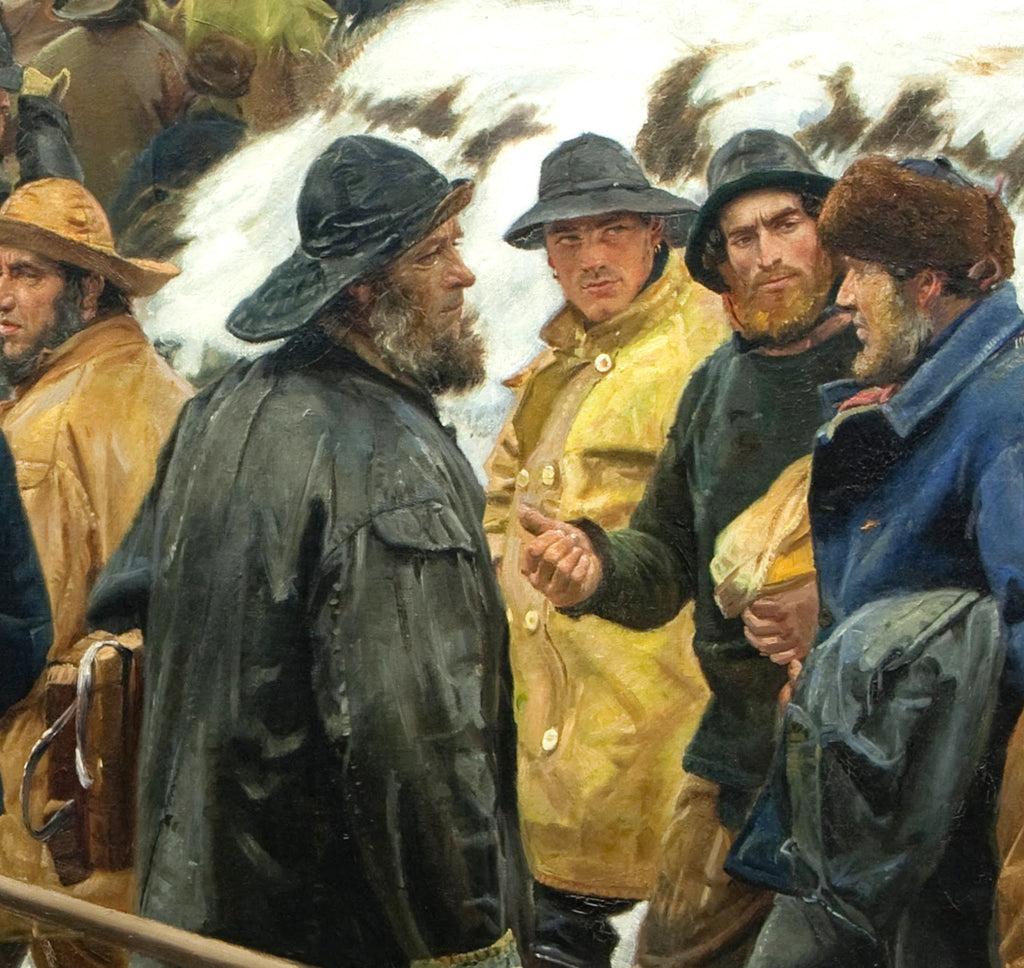 Michael Ancher Fine Art Print, The Lifeboat is Taken through the Dunes