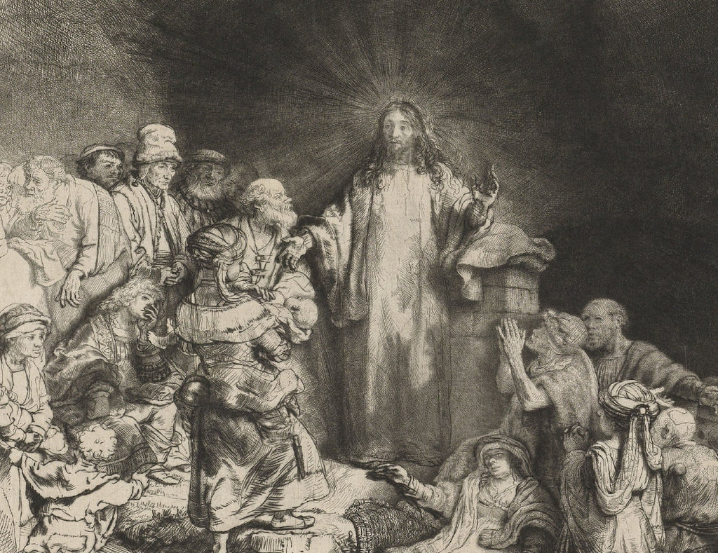 Rembrandt Fine Art Print, The Little Children Being Brought to Jesus