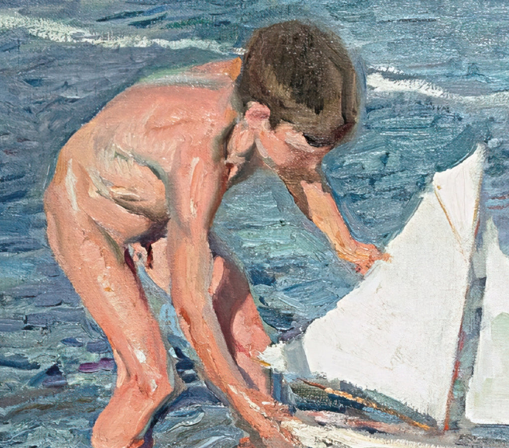 The Little Sailing Boat, Joaquín Sorolla Fine Art Print