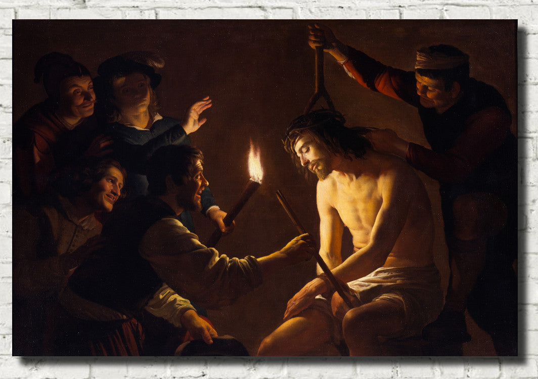 The Mocking of Christ, Gerard van Honthorst Fine Art Print