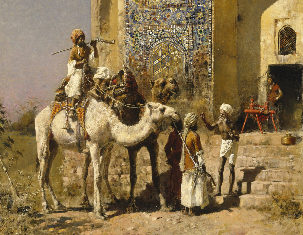 Edwin Lord Weeks Fine Art Print, The Old Blue-Tiled Mosque Outside of Delhi, India