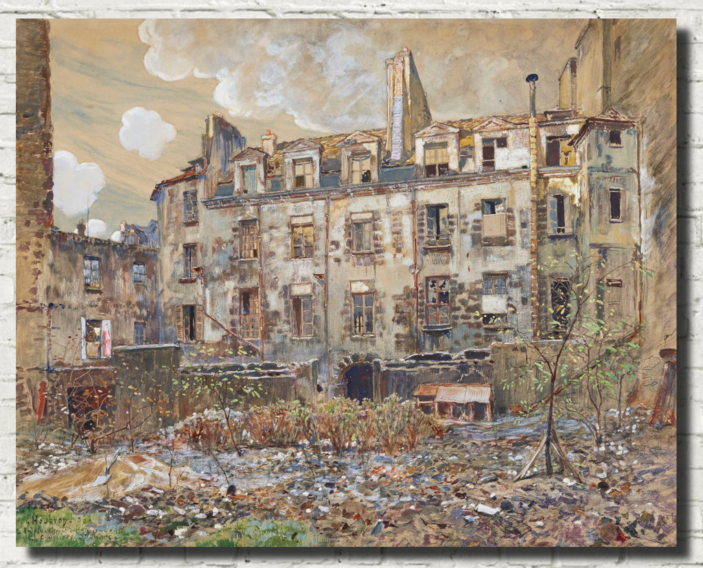 Frederic Anatole Houbron Fine Art Print, The Old Saint-André cemetery, 13 rue Suger. 6th district