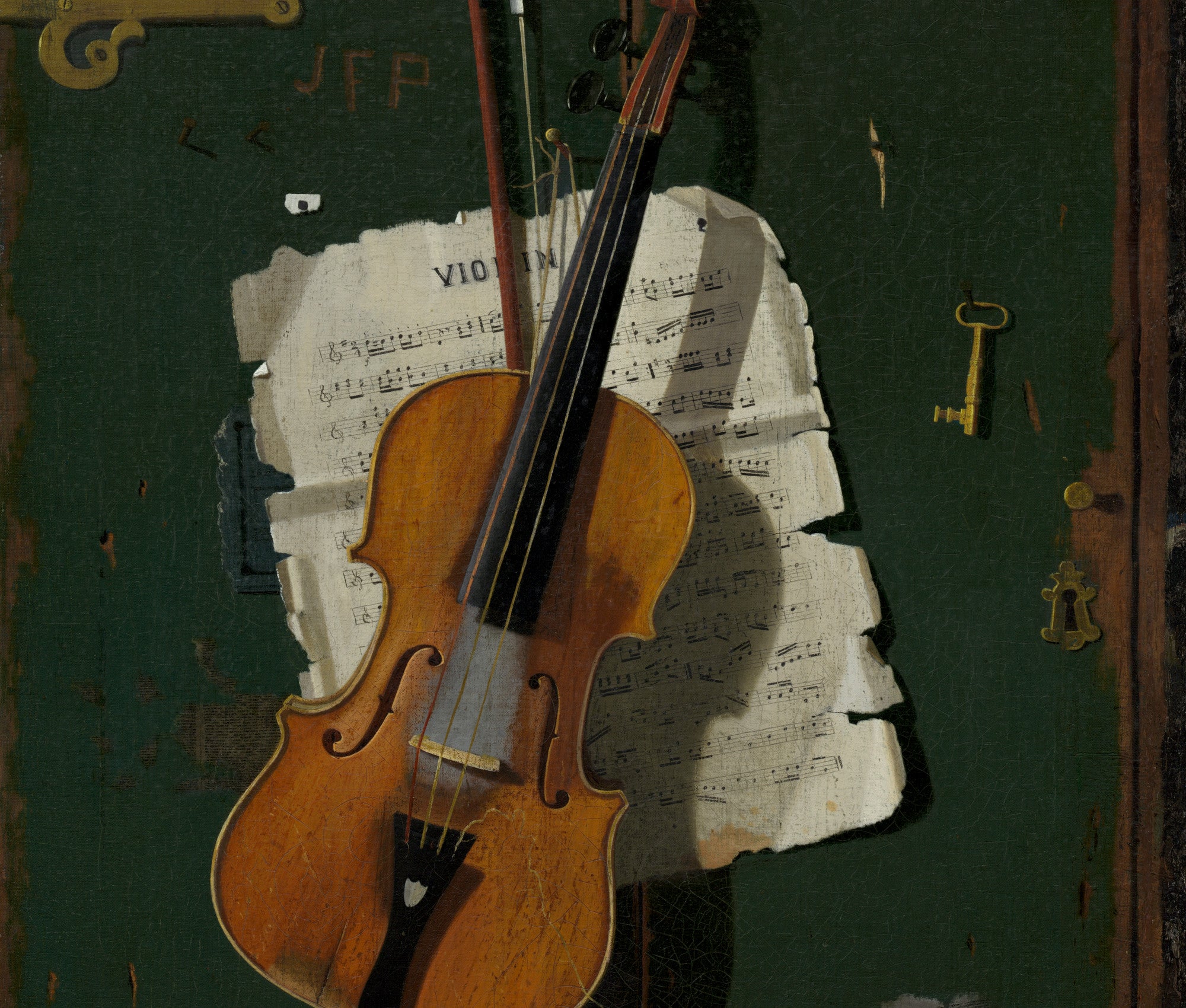 John F Peto Fine Art Print, The Old Violin