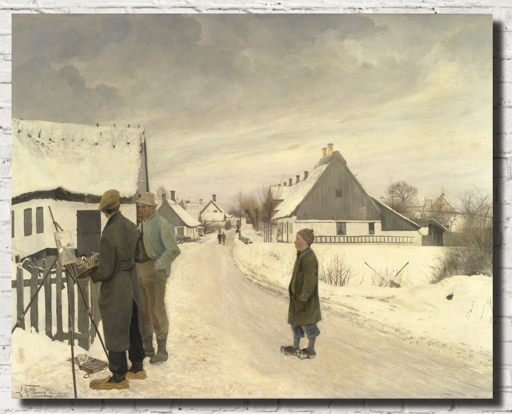 Laurits Andersen Ring Fine Art Print, The Painter in the Village