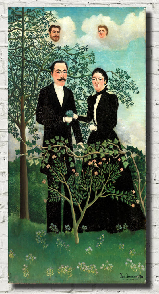 Henri Rousseau, Post- Impressionist Fine Art Print, The Past and the Present, or Philosophical Thought