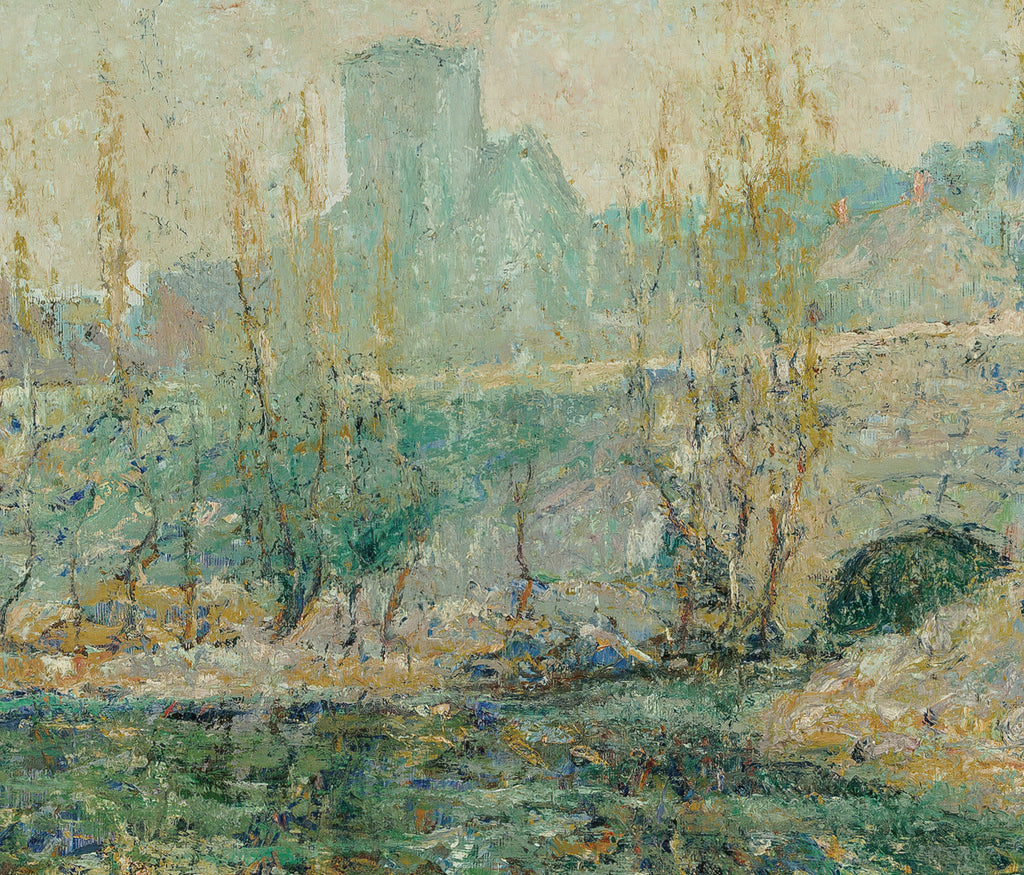 The Pond and Gapstow Bridge, New York City, Ernest Lawson Fine Art Print