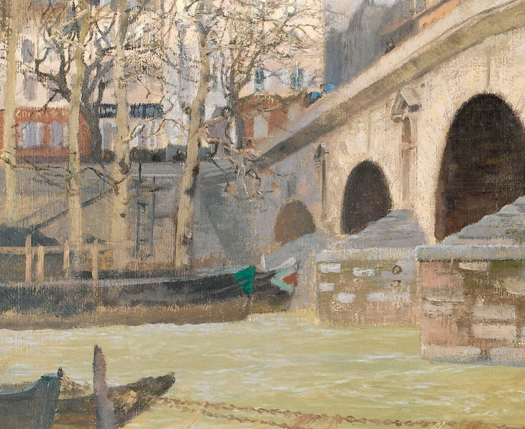 The Pont Marie, Paris, Frits Thaulow Fine Art Print