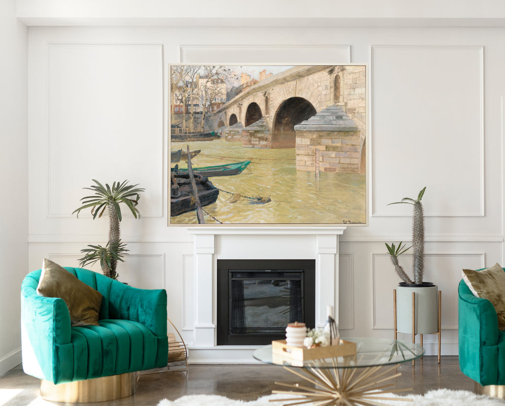 The Pont Marie, Paris, Frits Thaulow Fine Art Print