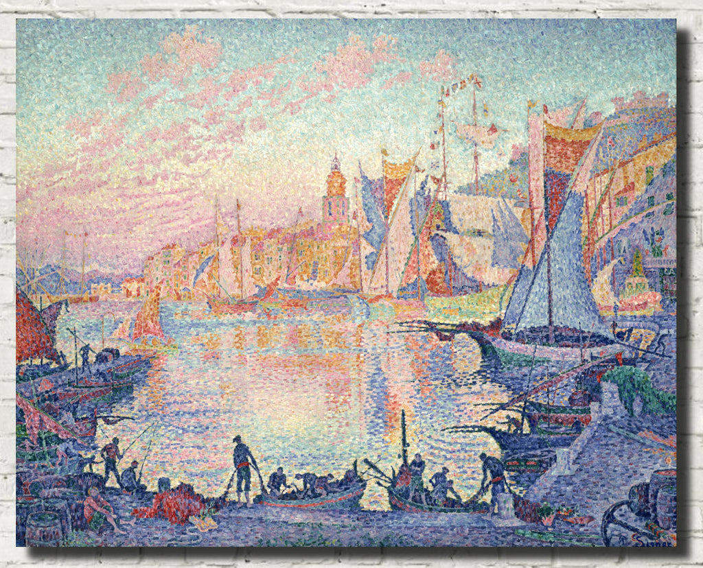Paul Signac Fine Art Print, The Port of Saint-Tropez