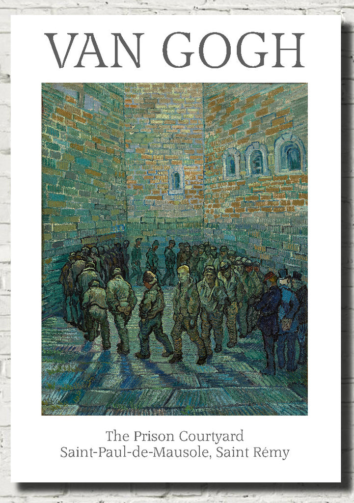 Vincent Van Gogh Exhibition Poster, The Prison Courtyard