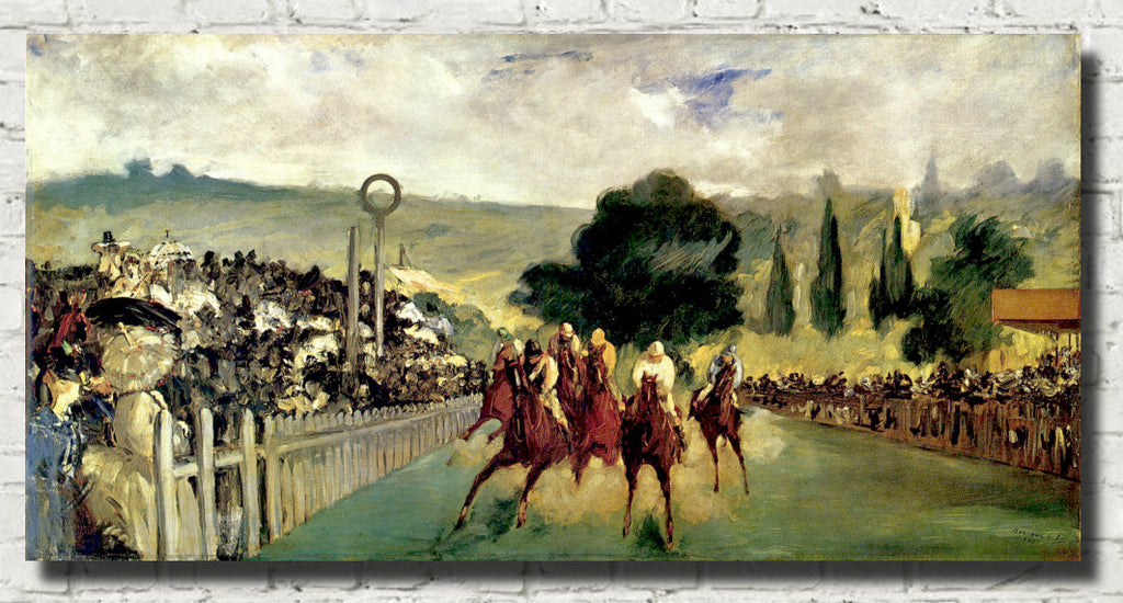 Édouard Manet Impressionist French Fine Art Print : The Races at Longchamp