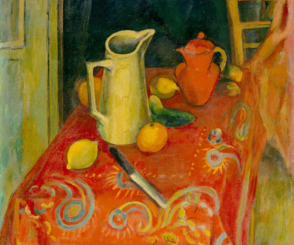 The Red Tablecloth, Samuel Halpert Fine Art Print