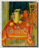 The Red Tablecloth, Samuel Halpert Fine Art Print