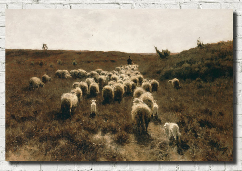 The Return of the Flock, Laren, Anton Mauve Fine Art Print