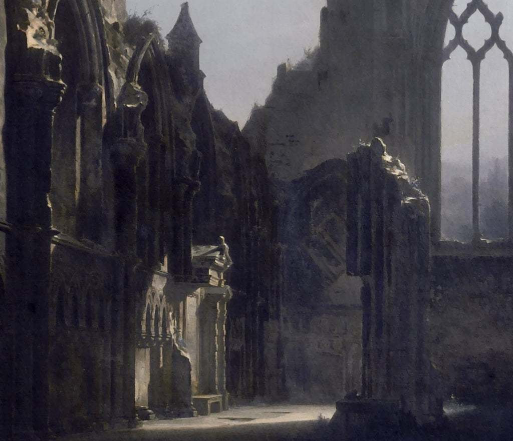 The Ruins of Holyrood Chapel, Louis Daguerre Fine Art Print