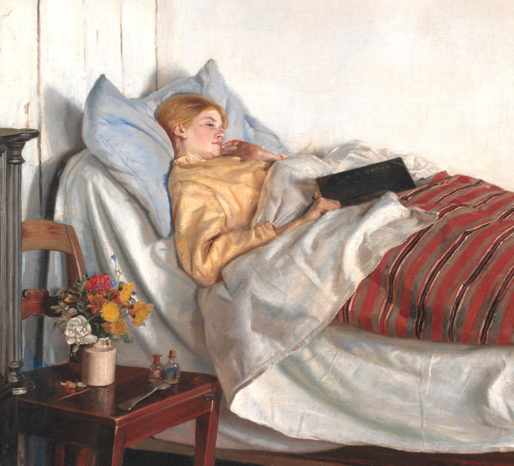 Michael Ancher Fine Art Print, The Sick Girl