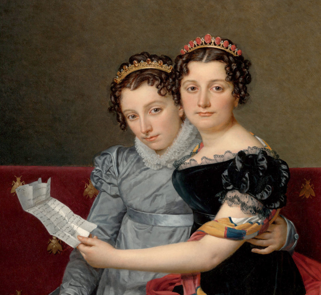 Jacques-Louis David Fine Art Print : The Sisters Zénaïde and Charlotte Bonaparte