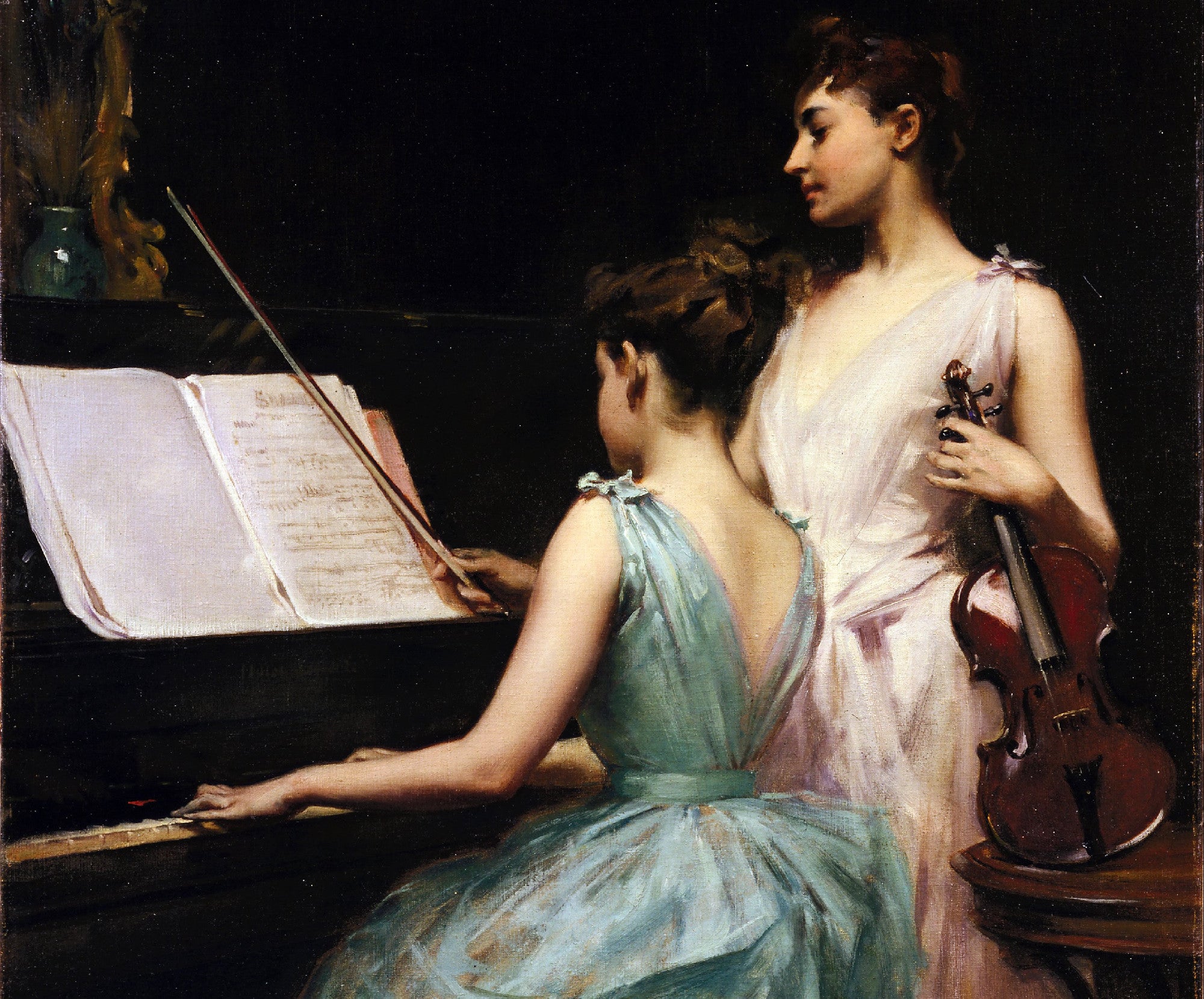 Irving Ramsey Wiles Fine Art Print, The Sonata