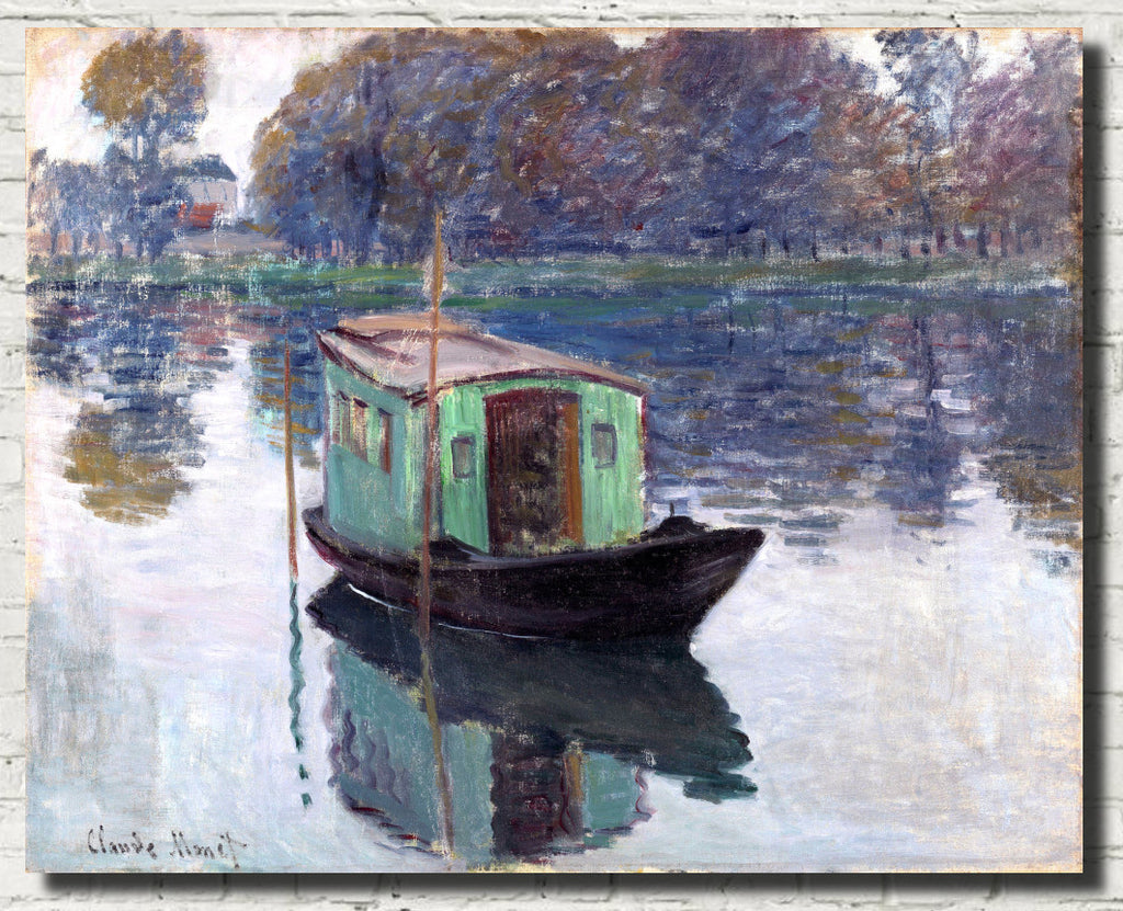 Claude Monet Fine Art Print, The Studio Boat