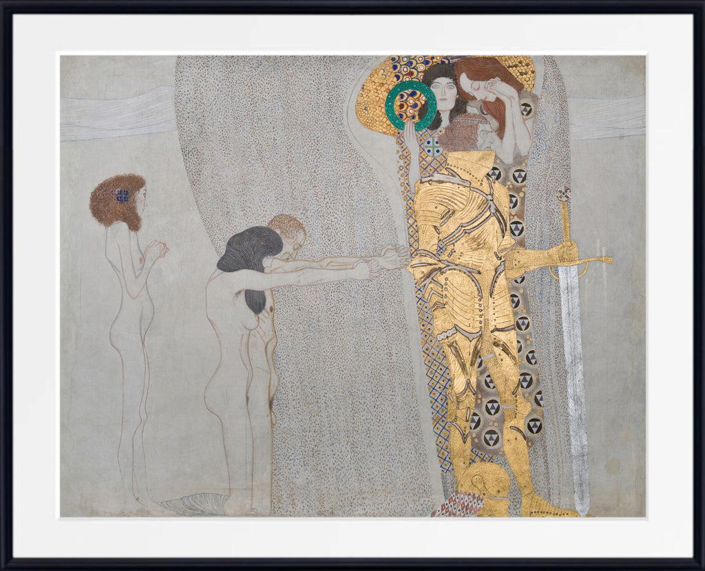 Gustav Klimt, Beethoven Frieze, The Sufferings of Weak Mankind' and 'The Well-armed Strong One'
