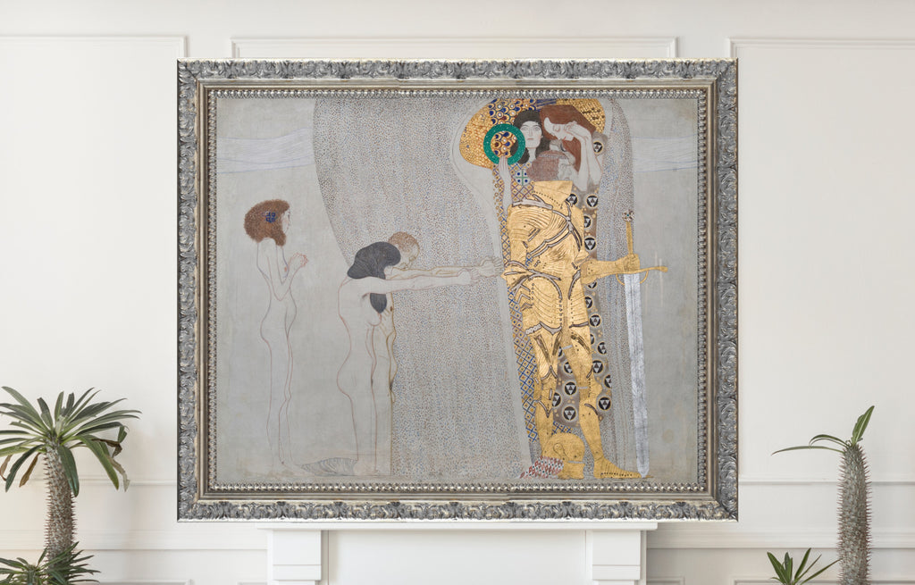 Gustav Klimt, Beethoven Frieze, The Sufferings of Weak Mankind' and 'The Well-armed Strong One'