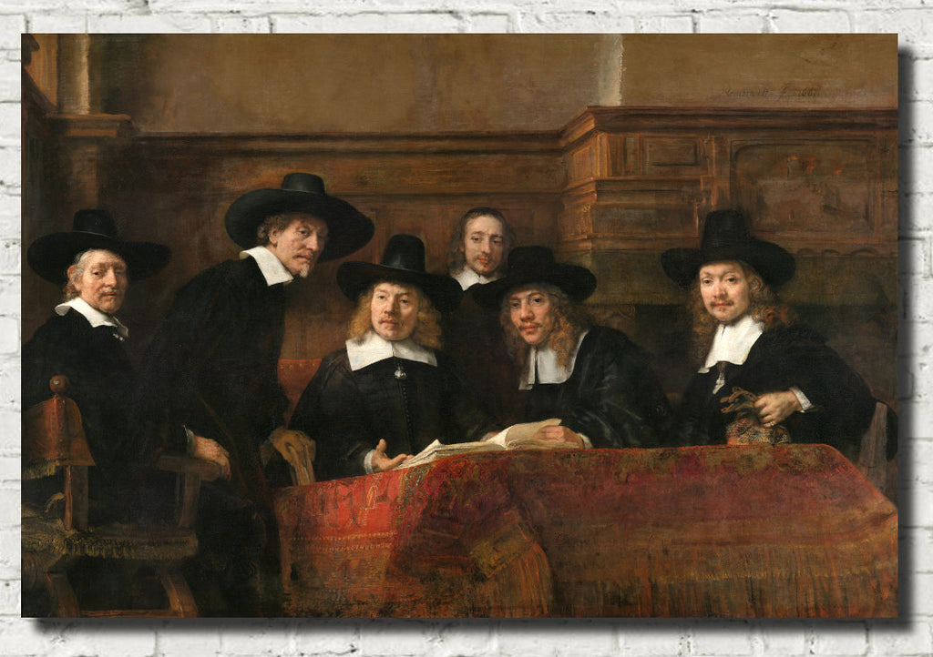 Rembrandt Fine Art Print, The Syndics of the Amsterdam Drapers' Guild, (Sampling Officials)