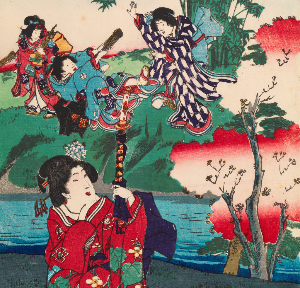 Toyohara Kunichika, Japanese Art Print : The Tale of Genji