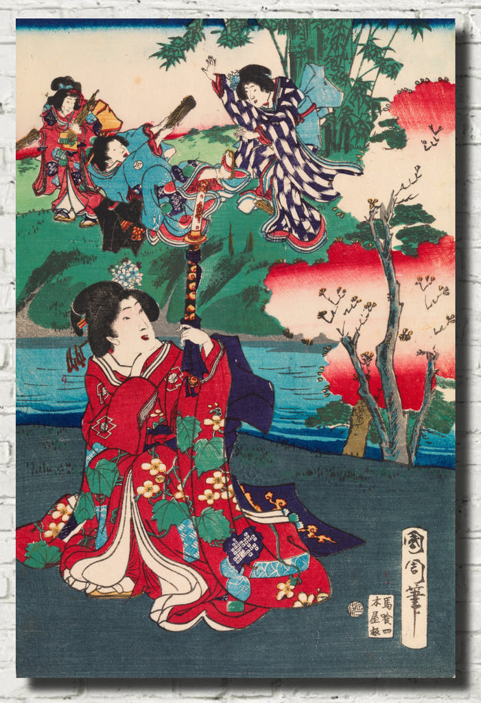 Toyohara Kunichika, Japanese Art Print : The Tale of Genji