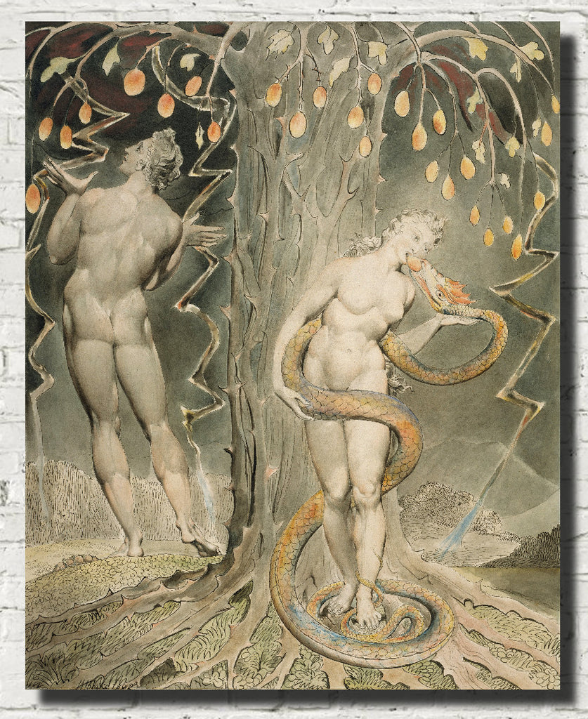 The Temptation and Fall of Eve (Illustration to Milton's Paradise Lost), William Blake