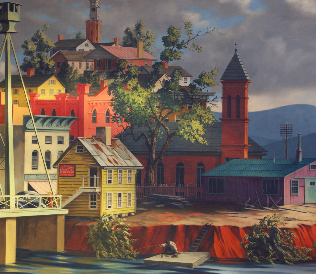 Peter Blume Fine Art Print, The Two Rivers at Federal Building, Post Office & U.S. Courthouse, Rome, Georgia