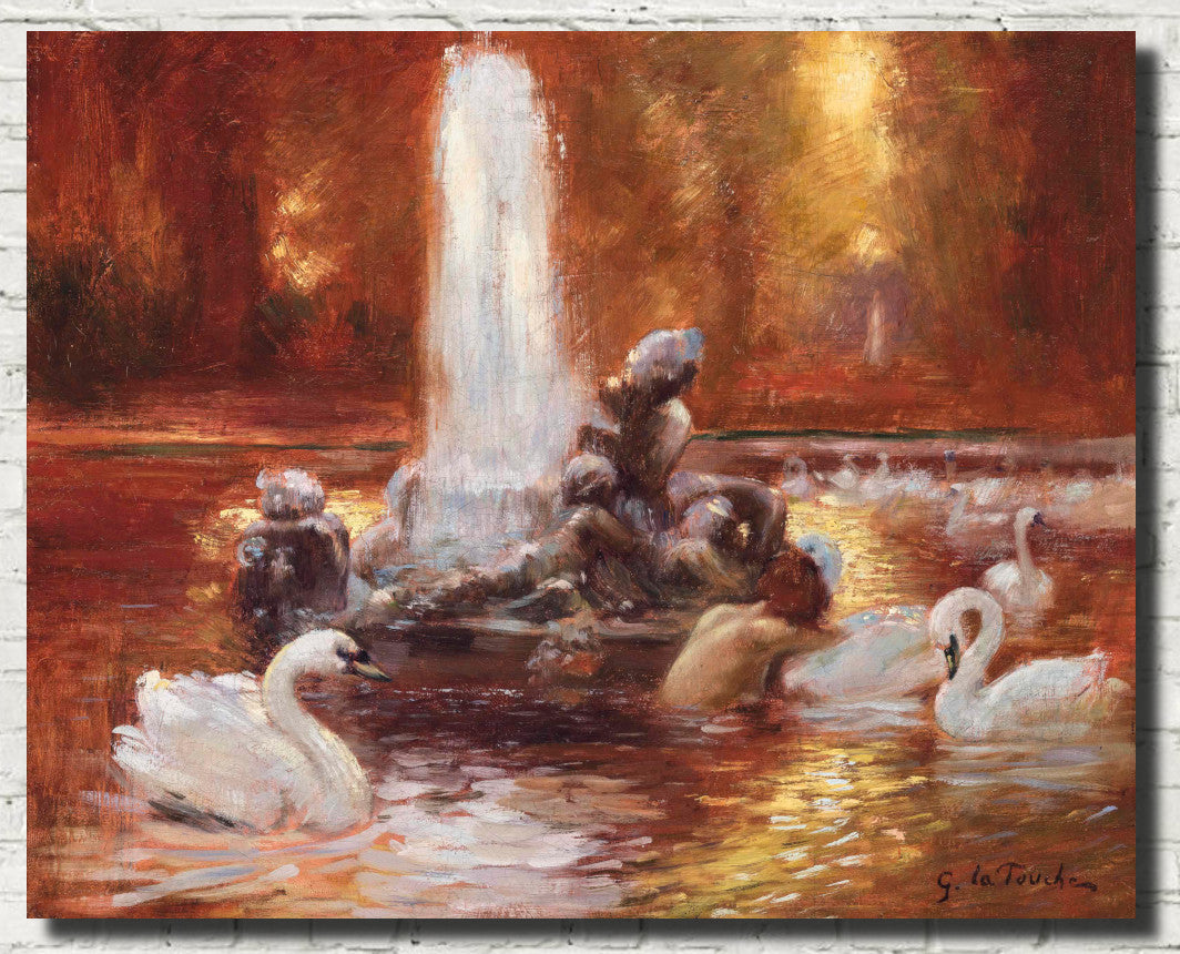 Gaston La Touche Fine Art Print, The Water Fountain